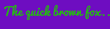 Image with Font Color 23BC0F and Background Color 6E0DC1